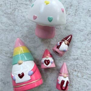 Pink Heart Gnome Stackable Toy Set - Kids Toys